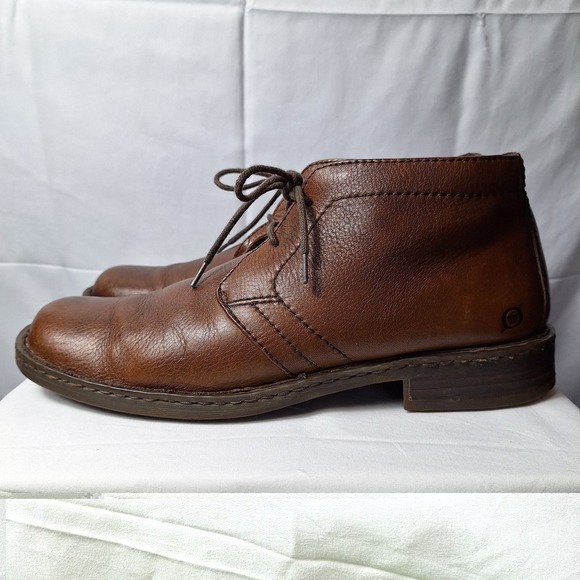 BORN Hemlock Chelsea Boots Mens Sz 12 Brown Leather Lace-Up Preppy Casual Sporty main image 8